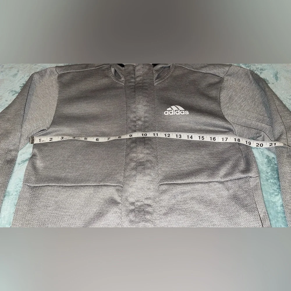 Adidas Climawarm Full-Zip Hoodie Men’s Small Light Gray